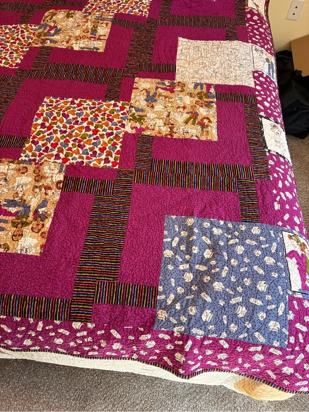 Handmade Appliqués Patchwork Quilt